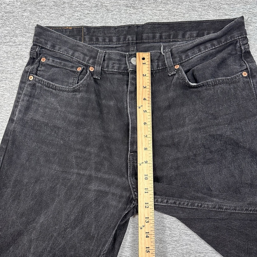 Levis 550 Jeans Mens Size 36x32 Black Denim Relaxed 5-Pocket Work Outdoor - Picture 4 of 10